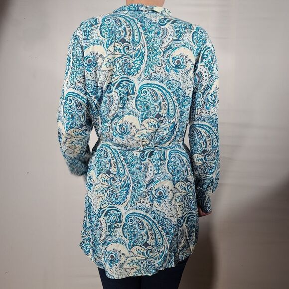 Bit & Bridle Blue Long Sleeve Tunic Top - Picture 4 of 10
